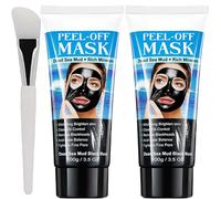 Maschera nera al fango del Mar Morto, maschera detergente peel-off ricca di minerali, maschere viso per la rimozione dei punti neri per la pulizia profonda di sporco, pori e pelle (2Pcs)