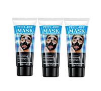 Maschera nera al fango del Mar Morto, maschere detergenti peel-off ricche di minerali, detergente delicato per la pelle morta, aiuta a esfoliare, purificare e nutrire la pelle (3Pcs)