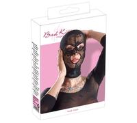 Maschera Nera Attillata Di Bad Kitty Con Aperture Per La Bocca