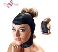 Maschera Nera con Apertura per il Viso e Foro per Coda di Cavallo BAd Kitty