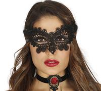 Maschera nera farfalla effetto pizzo