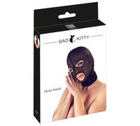 Maschera nera traslucida Bad Kitty con fori per occhi e bocca
