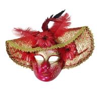 maschera occhi carnevale donna, Maschera da Donna Maschera Integrale Maschera a Cappello Grande Maschera in Piuma Dipinta Maschere di Venezia da Mardi Gras Ballo di Carnevale Festa in Costume Ballo