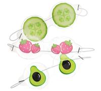 Maschera Occhi Fredda per Bambini, Riutilizzabile in Pvc, 3 Pezzi | Leggera e Comoda, Adatta AI Viaggi in Hotel, Look Carino Decorativo, Delicata sulla Pelle e Segni Stile Casuale