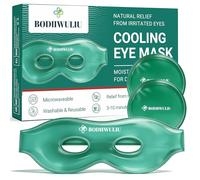 Maschera Occhi Gel Freddo, Maschera Occhi Freddo Riutilizzabile, Mascheras Ghiaccio Occhis a Caldo e a Freddos per Occhis Gonfi, con 2 Cuscinetti Rinfrescanti, Uso Quotidiano