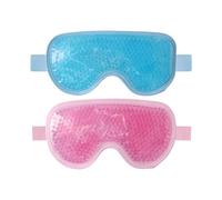 Maschera Occhi Gel Freddo, Maschera per Gli occhi Calda e Fredda, Maschera per Gli Occhi Riutilizzabile per Alleviare l'affaticamento Degli Occhi (Blu, Rosa)