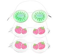 Maschera Occhi Ghiaccio in PVC 3 Pezzi Riutilizzabile per Bambini | Uso e Alberghiero, Vestibilità Comoda e Sicura a Contatto la Pelle, Stile Carino e Decorativo Stili