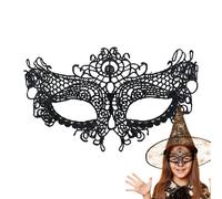 Maschera Occhi in Pizzo Nero | Copri Volto Costume Cosplay - Maschera Decorativa Festive per Donna Ragazza Adolescente Halloween Natale Compleanno Festa Cosplay Carnevale