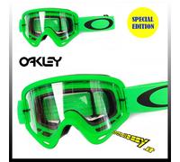 MASCHERA OCCHIALE OAKLEY O-FRAME MX MOTO GREEN LENTE CHIARA