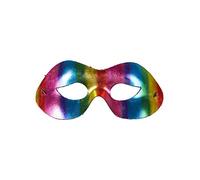 Maschera parade arcobaleno metallizzato da adulto