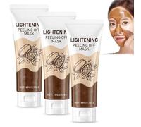 Maschera Peel off schiarente, Maschera Peel off alla Niacinamide, Maschera idratante e rivitalizzante schiarente, Maschera esfoliante anti-invecchiamento, Maschera Peel-Off idratante (3pcs)