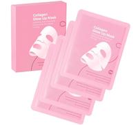 Maschera per brillare collagene | Maschera per viso collagene | Maschere per fogli rassodamento viso con restringimento pori | Masche illuminante per cura della pelle bio idratante delicata