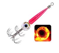 Maschera per Calamari a Led - Gancio Leggero Con Esca Subacquea Impermeabile, Kit Esca Luminosa Elettronica per Acqua Salata | Attrezzatura Da Notturna in Mare per Polpi E Seppie Dalla Banchina