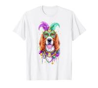 Maschera per Cani American English Coonhound, Perline, Modello Mardi Gras Maglietta