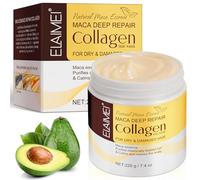 Maschera per capelli al collagene, 220 ml, maschera per capelli Maca Deep Repair al collagene, per capelli secchi e danneggiati, balsamo con olio di argan, per tutti i tipi di capelli, leviga
