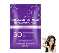 Maschera per capelli al collagene 3D, Hair Mas, ripara in profondità i capelli secchi e crespi, maschera per capelli al collagene e acido ialuronico, balsamo intensivo idratante per tutti (1pcs)