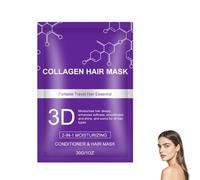 Maschera Per Capelli Al Collagene 3D, Maschere Per Capelli Viola, Maschera Per Capelli Al Collagene E Acido Ialuronico, Maschera Idratante Per Capelli Per Tutti I Tipi Di Capelli, 30 G (1 PCS)