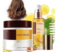 Maschera per capelli al collagene cheratina maschera per capelli molto secchi olio di argan per capelli idratante e levigante per capelli Tutti i tipi di capelli Cura dei capelli 200ML