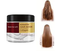 Maschera per capelli alla cheratina al collagene Doppio controllo dell'olio Balsamo idratante Morbido e liscio Crespo Riparazione danneggiata Rivitalizza la cura dei capelli
