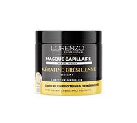 Maschera per capelli alla cheratina brasiliana (capelli mossi) 500 ml Lorenzo Professional