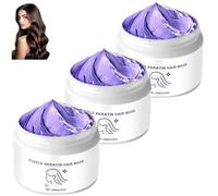Maschera per capelli alla cheratina viola, balsamo idratante alla cheratina, condiziona in profondità, idrata, leviga e dona lucentezza, adatta ai capelli danneggiati
