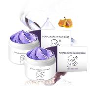 Maschera Per Capelli Alla Cheratina Viola, Condizionamento Profondo, Migliora Il Crespo, Attiva Le Radici Dei Capelli, Idrata E Ripristina La Morbidezza, Ripara La Cheratina (2pcs)