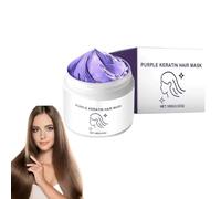 Maschera per capelli alla cheratina viola, Maschera per capelli viola potente, Balsamo idratante riparatore per capelli, Migliora l'effetto crespo, Idrata e ripristina la morbidezza (1 pezzi)