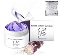 Maschera per capelli alla cheratina viola, riparazione intensa per capelli decolorati/colorati, ripara i capelli secchi, attiva le radici dei capelli, migliora il crespo (1pcs)