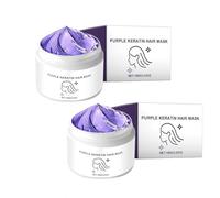 Maschera per capelli cheratina viola di detroitrain, condizionatore idratante di Detroitrain, condizionamento profondo, ripristina la morbidezza, la riparazione idratante dopo (2pcs)