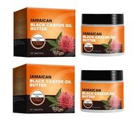 Maschera per capelli con olio di ricino nero giamaicano, trattamento per capelli, balsamo per capelli, olio essenziale nutriente per secchi, danneggiati, confezione da 2 pezzi