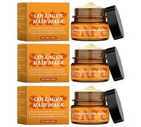 Maschera per capelli di collagene per capelli asciutti e danneggiati, maschera per capelli condizionanti di riparazione profonda, capelli lisci per alleviare l'effetto crespo e grovigli (3Pcs)