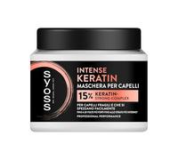 Maschera per capelli Intense Keratin 400ml, 13% Protein-Care-Complex, Syoss Maschera per capelli fragili e che si spezzano facilmente, capelli fino a 20 volte più forti fino allo strato più interno*