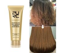 Maschera per Capelli Professionale PURC Senza Vapore e Senza Risciacquo | Ripara i capelli secchi, danneggiati e rotti | Balsamo e Condizionatore Volumizzante per Capelli Lisci