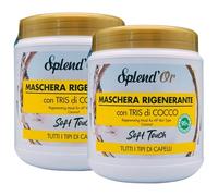 Maschera Per Capelli Soft Touch RIGENERANTE Con Tris Di COCCO, Per Tutti i Tipi Di Capelli, In Particolare Per Quelli Sciupati e Sottoposti a Stress Esterni Quotidiani 1000ml (Barattoli (2 Unità))