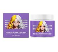 Maschera per capelli viola anti-giallo, balsamo idratante viola, condizionante per capelli secchi e danneggiati, adatto a uomini e donne con capelli decolorati