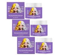 Maschera per capelli viola anti-ingiallimento, balsamo idratante viola, rimuove i toni gialli e condiziona i capelli secchi e danneggiati, cruelty free e vegana, per capelli biondi platino e grigi