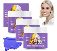 Maschera Per Capelli Viola Anti-ingiallimento, Balsamo Idratante Viola, Riparatore Idratante Per Capelli Secchi, Biondo Platino E Grigio/argento (3pcs)