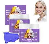 Maschera Per Capelli Viola Anti-ingiallimento, Maschera Per Capelli Alla Cheratina Viola, Maschea Per Capeli Viol Energizzante, Trattamento Profondo Per Capeli (2 pz)