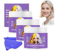 Maschera Per Capelli Viola Anti-ingiallimento, Maschera Per Capelli Alla Cheratina Viola, Maschea Per Capeli Viol Energizzante, Trattamento Profondo Per Capeli (3 pz)