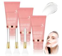 Maschera per collagene Night Wrapping Mask, collagene Overnight Wrapping Peel Off facciale, idratante notturno, maschera viso idratante (confezione da 3/pacchetto più popolare)
