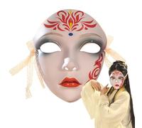 Maschera per cosplay, copertura per il viso da donna, in stile cinese, retrò, per cosplay, Halloween, per decorazioni per feste, danza, spettacoli sul palcoscenico, dramma, uomini, donne e studenti