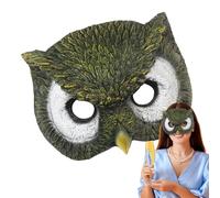 Maschera per costume da gufo, copertura artistica per il viso, design alla moda con gufo, copertura per il viso con motivo a gufo, copertura creativa per feste, copertura a tema gufo, comoda copertura