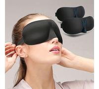 Maschera per dormire 3D - Maschera per gli occhi in memory foam ultra morbida, adatta per un sonno profondo, viaggi e pisolini - Blocca la luce, regolabile, in morbido poliestere, leggera maschera per