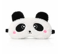 Maschera per Dormire Animale, 3D Panda Maschere da Sonno in Peluche Soffice Morbido, Benda Occhi per Dormire Peluche dei Cartoni Animati Divertenti per Bambini e Adulti