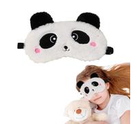 Maschera per Dormire Animale, 3D Panda Maschere da Sonno in Peluche Soffice Morbido, Benda Occhi per Dormire Peluche dei Cartoni Animati Divertenti per Bambini e Adulti