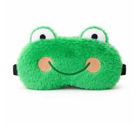 Maschera per Dormire Animale, 3D Rana Maschere da Sonno in Peluche Soffice Morbido, Benda Occhi per Dormire Peluche dei Cartoni Animati Divertenti per Bambini e Adulti