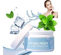Maschera per Dormire Idratante,Maschera umida di sonno dell'acqua Ghiacciata,Beauty Moist Ice Water Sleeping Mask,Idratante Nutriente per Il Sonno,Crema all'acido Ialuronico per idratare