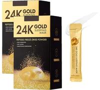 Maschera per dormire in oro 24k, prodotti per la cura della pelle ricchi di collagene, una maschera peel-off per ridurre le linee sottili, purificare i pori e anti-invecchiamento