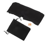 Maschera per Dormire Regolabile Set 1 Nero con Accessori
