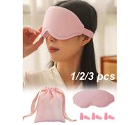 Maschera per dormire rosa, maschera per gli occhi 3D per un sonno profondo, comoda e regolabile, maschera per gli occhi carina e oscurante, adatta per uomini e donne per dormire tutta la notte, set co